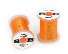 Flat Tinsel, 0.4 mm, Pearl Orange
